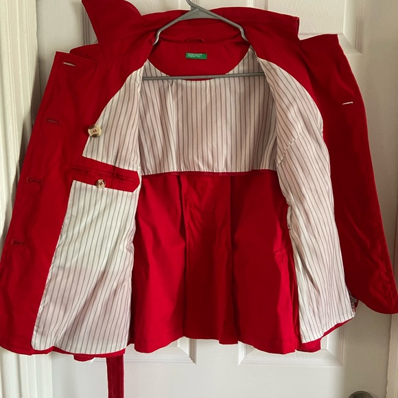 UNITED COLOURS OF BENETTON - Women's Red Double-Breasted Jacket - Picture 3 of 16